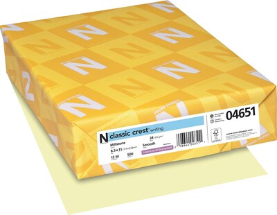 Neenah Paper CLASSIC CREST® Writing Paper, 8 1/2 x 11, 24 lb., Smooth Finish, Millstone, 500/Ream
