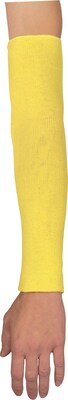 Memphis Gloves® Kevlar® Cut Resistant Sleeves, Fiber, Rolled Cuff, L Size, Yellow