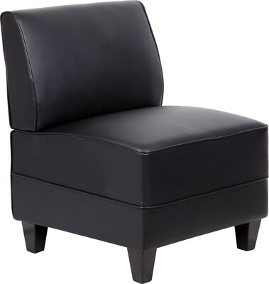 Boss Black Reception Sectional Sofa, Black (BRS11-BK)