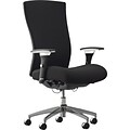 Quill Professional Series 1400TF Executive Chair, Fabric, Black, Seat: 19.49W x 19.29D, Back: 20.67W x 24.02H
