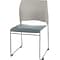 NPS #8742-12-02 Cafetorium Stack Chair, Blue/Grey Vinyl Seat/Grey Backrest - 4 Pack
