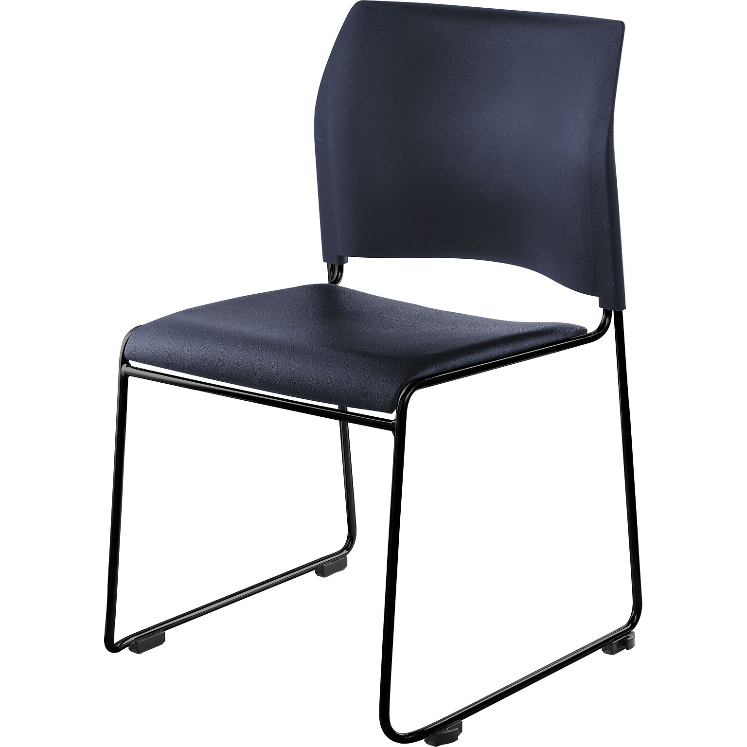 NPS #8704-10-04 Cafetorium Stack Chair, Blue Vinyl Seat/Blue Backrest - 4 Pack