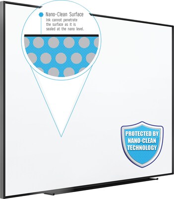 Quill Brand® Fusion Nano-Clean Magnetic Dry-Erase Whiteboard, Anodized Aluminum Frame, 4 x 8 (NA9648FB)