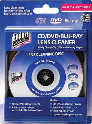 Endust CD/DVD/ BR Lens Cleaner - Optical Media, Hard Drive, Gaming Console, Audio Equipment, Video E