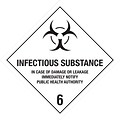 Tape Logic Infectious Substance - 6 Tape Logic Shipping Label, 4 x 4, 500/Roll