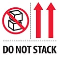 Tape Logic Labels, Do Not Stack, 4 x 4, Red/White/Black, 500/Roll (IPM324)