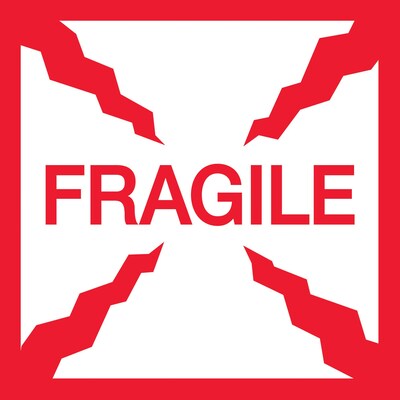 Fragile Handle With Care 4 x 4