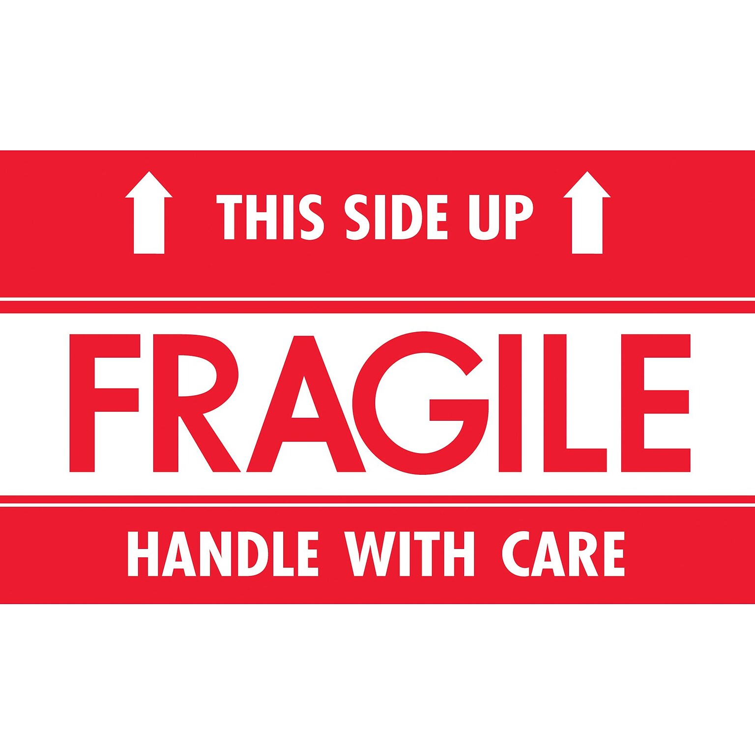 PACKAGING MAX Fragile This Side Up Staples Shipping Label, 3 x 5, 500 Labels/Roll (SCL521)