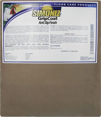 Simoniz® GripCoat Anti Slip Finish/Sealer, 5 Gallon