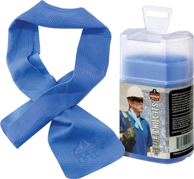 Ergodyne Chill-Its Evaporative Cooling Sweatband, Blue, One Size (12418)