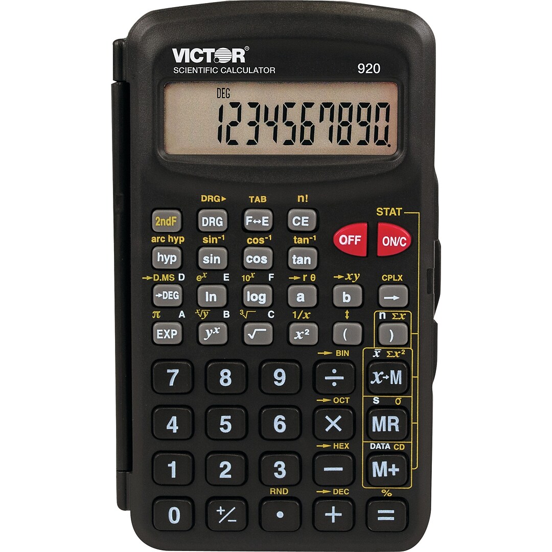 9 Compact Scientific Calculator With Hinged Case 10 Digit Lcd Quill Com