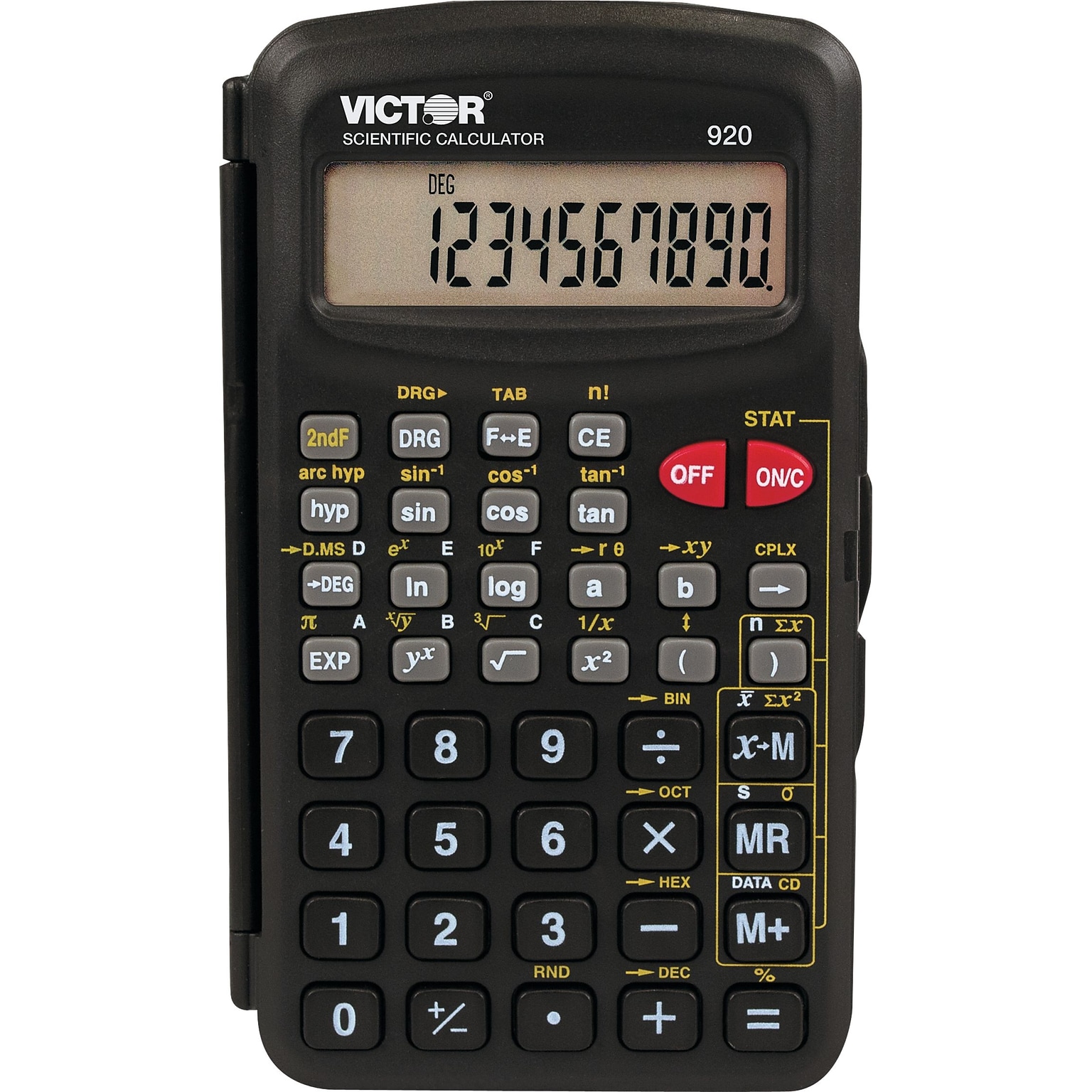 920 Compact Scientific Calculator With Hinged Case,10-Digit, LCD