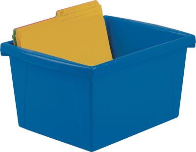 Storex 16 Quart Storage Bin, Assorted Colors, 6/Carton (STX61514S06C)