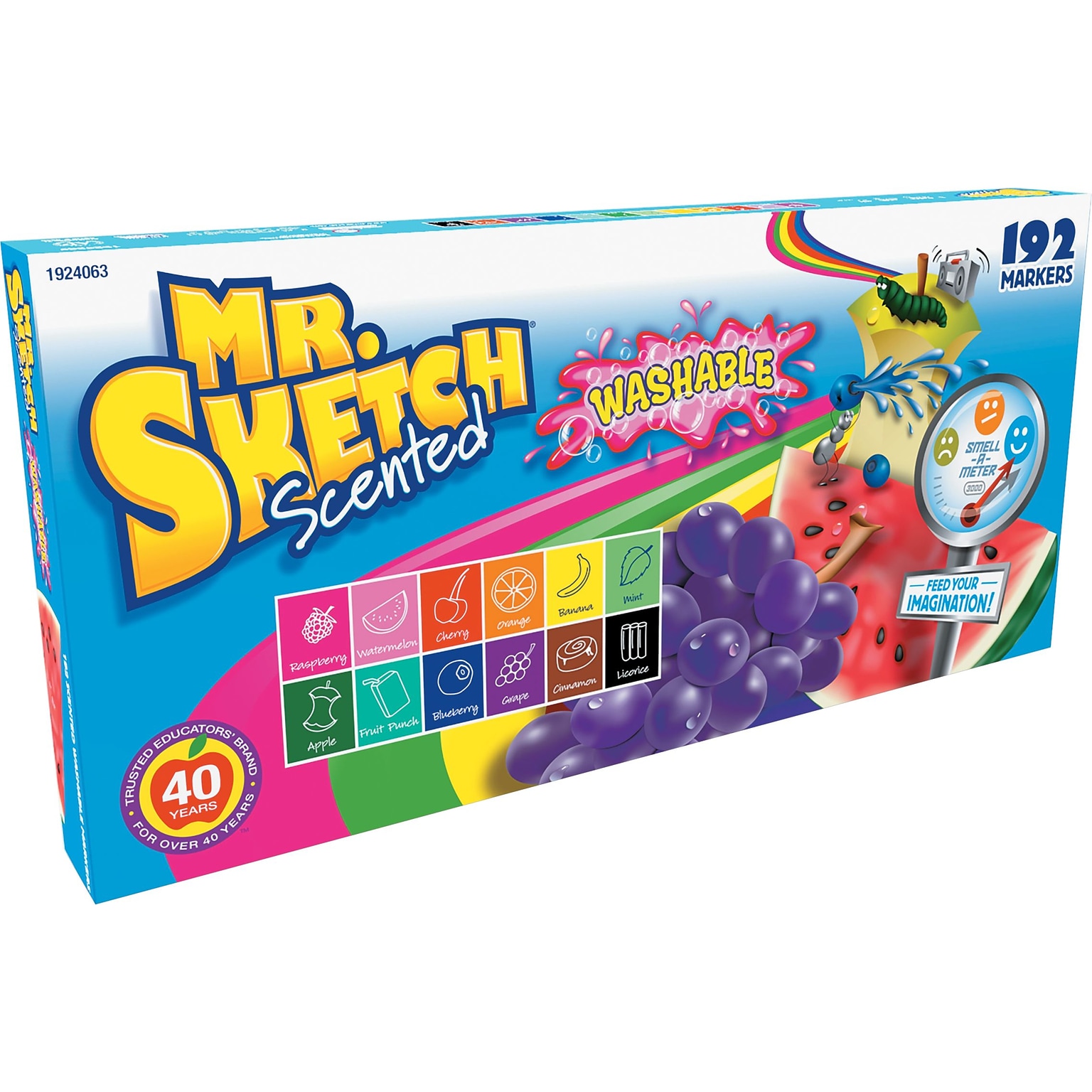 Mr. Sketch Scented Washable Markers, Chisel Tip, Assorted, 192/Pack (1924063)