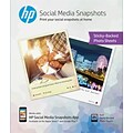 HP Social Media Snapshots Glossy Photo Paper, 4 x 5, 25/Pack (K6B83A)
