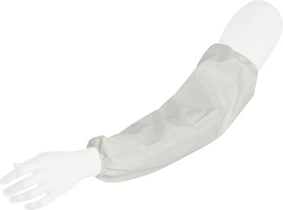 DuPont® ProShield® NexGen® Sleeves, Elastic Top, 18", Elastic Wrist, White, 200/Carton