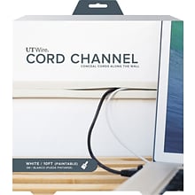 UT Wire 10 Cord Channel, White (UTW-CC1001-WH)