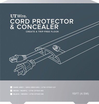 UT Wire 15 ft. Cord Protector, Beige