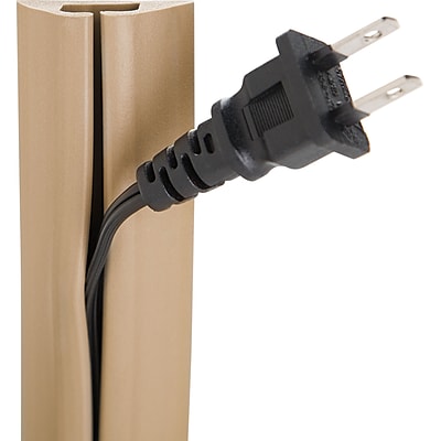 Compact Cord Cover Cable Protector, Beige, 5 Ft.
