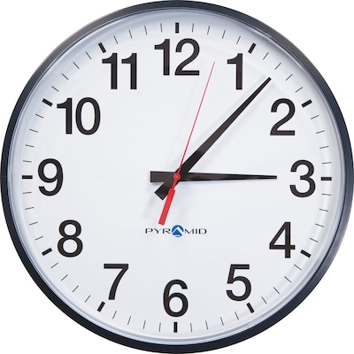 TimeTrax Sync RF 900MHz Wireless Battery-Operated Analog Wall Clock, Black Bezel, 13 (S9A3AAGBXB)