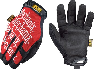 Mechanix Wear® Original® High Dexterity Gloves, Spandex/Synthetic, Hook & Loop Cuff, Large, Red