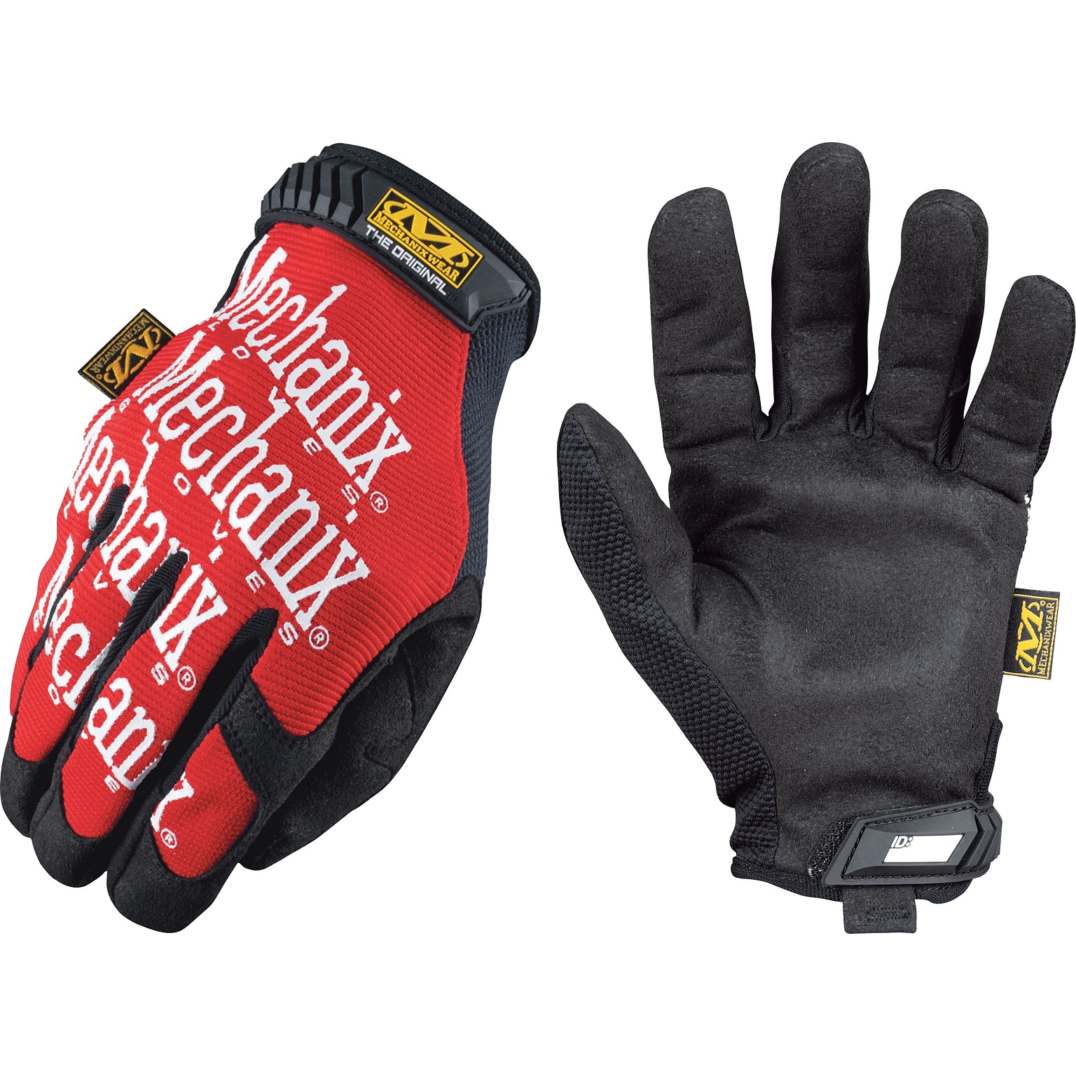 Mechanix Wear® Original® High Dexterity Gloves, Spandex/Synthetic, Hook & Loop Cuff, Large, Red