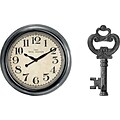 9 inch Wall Clock and Wall Key Holder Gift Set