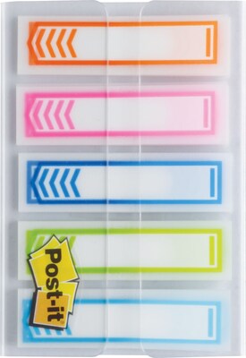 Post-it® Sign Here Flags, 1/2 Wide, Assorted Colors, 100 Flags/Pack(684-SH-NOTE)