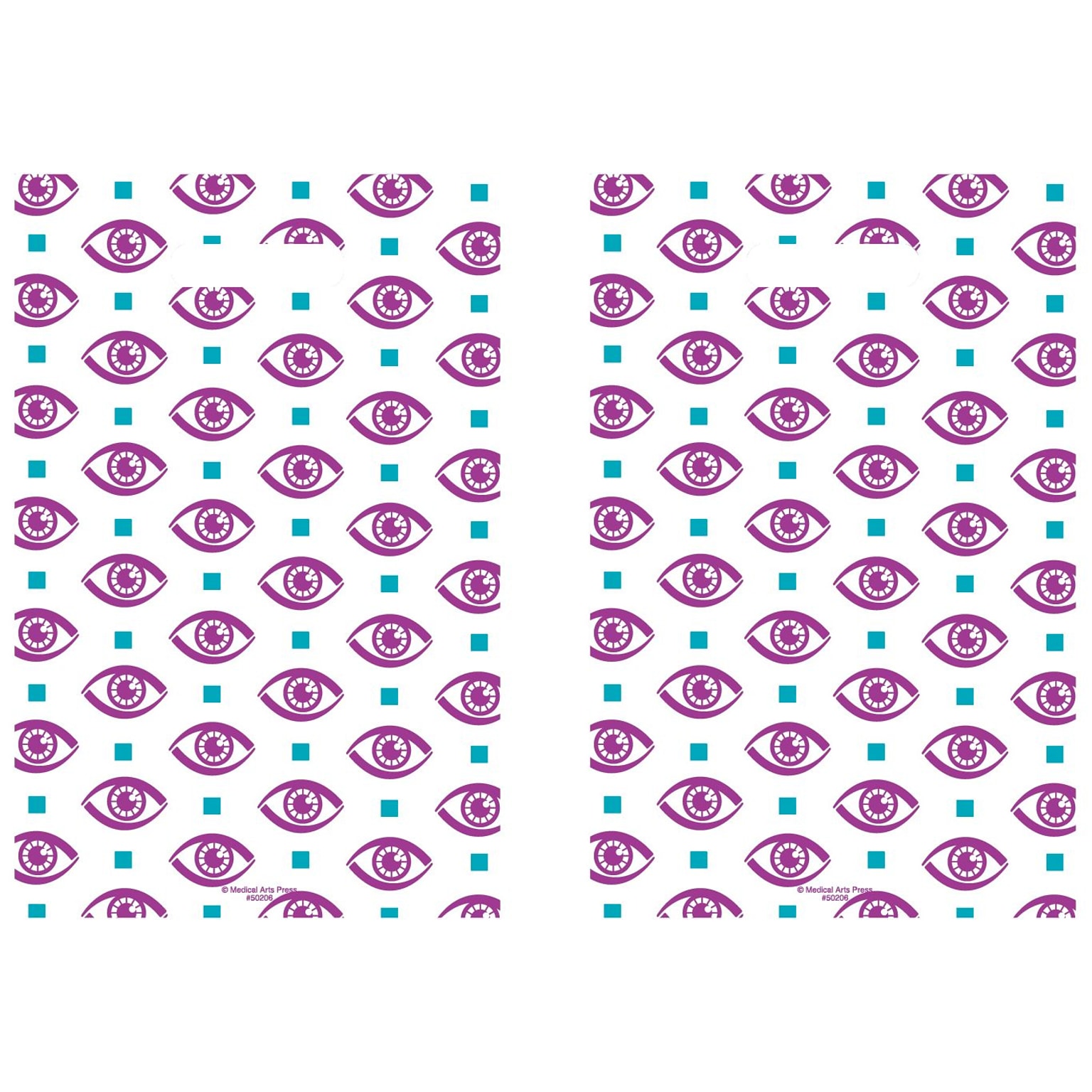 Medical Arts Press® Eye Care Scatter Print Bags, 9 x 13,  Eyes (50206)