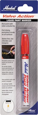 Markal Valve Action Liquid Paint Marker, Medium Tip, Red (96802)