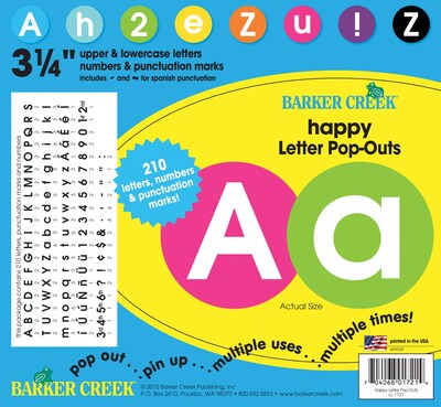 Barker Creek Publishing Happy Circle Letter Pop-Outs