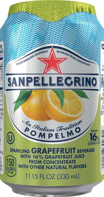 San Pellegrino® Sparkling Fruit Beverages, Pompelmo/Grapefruit, 11.15 oz. Cans, Pack of 12 (12177425)