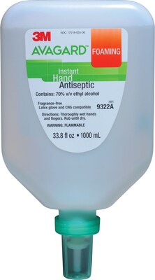 3M Avagard™ Foaming Instant Hand Sanitizer, 1000 mL., (9322A)