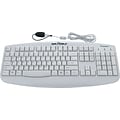 Seal Shield™ SILVER STORMTM Waterproof Keyboard - Dishwasher Safe &  White