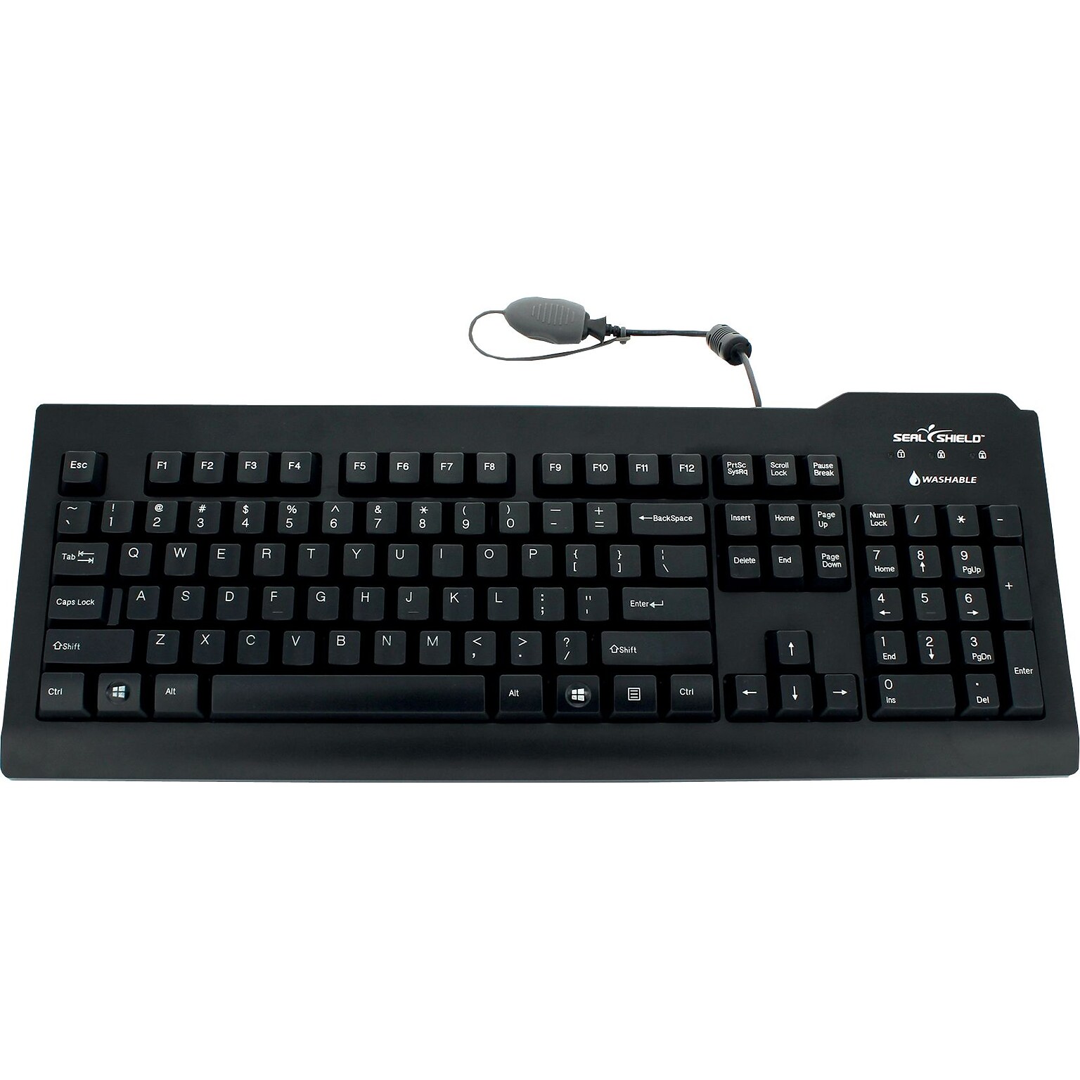 Seal Shield™ SILVER SEALTM Waterproof Keyboard w/ QUICK CONNECT, Dishwasher Safe &  Black