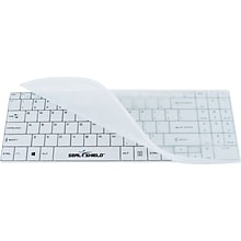 Seal Shield™ Clean Wipe™ Waterproof Chiclet Keyboard, Waterproof, White