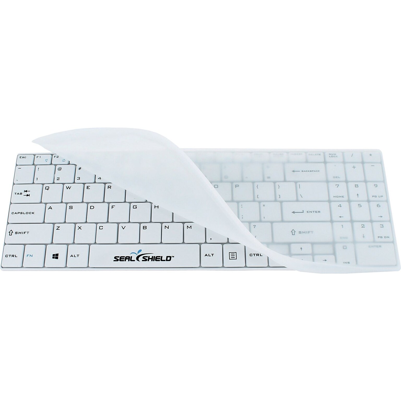 Seal Shield™ Clean Wipe™ Waterproof Chiclet Keyboard, Waterproof, White