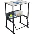 Safco AlphaBetter® Desk, Gray/Black, 26 - 42H x 28W x 20D