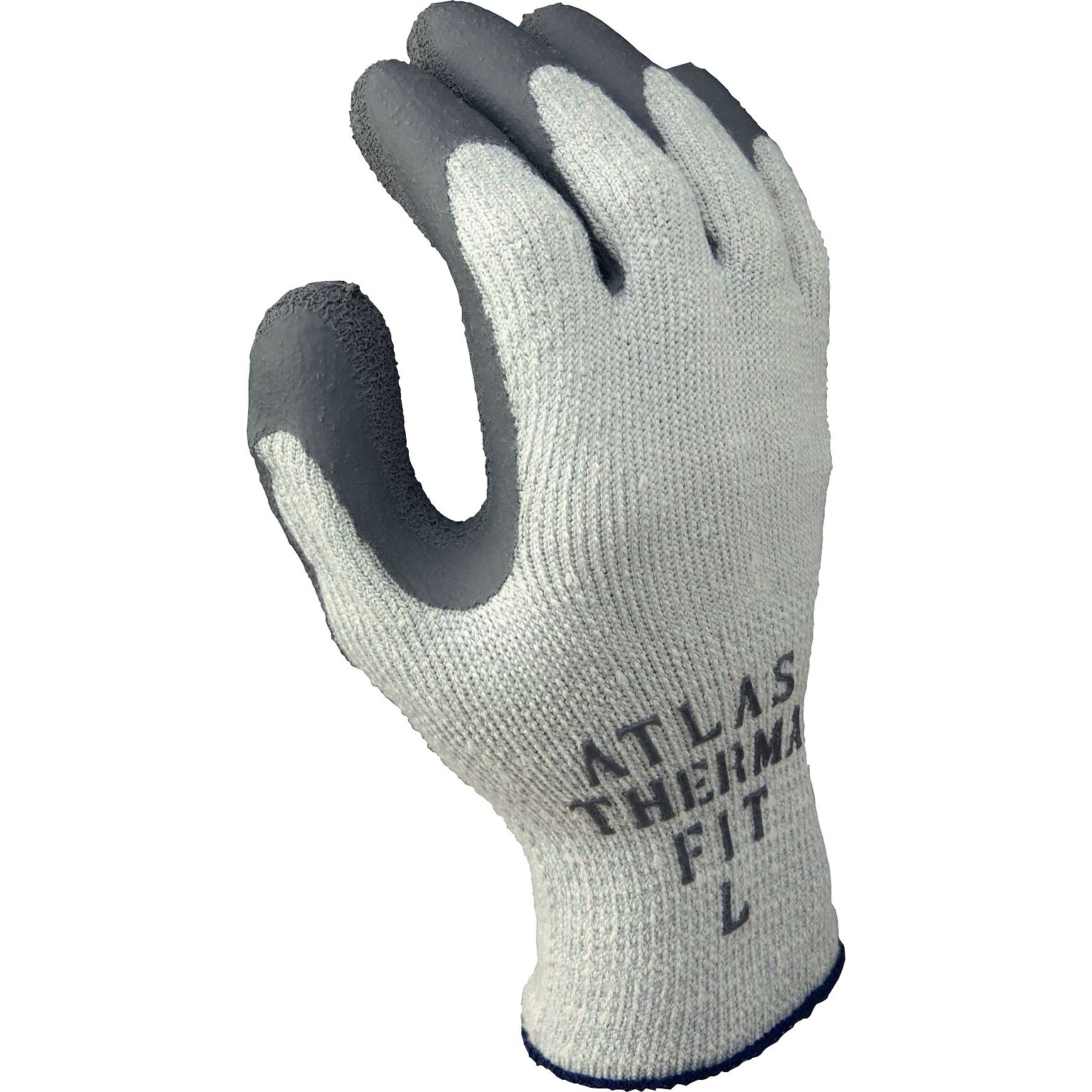 Showa Thermo 451 Polyurethane Coated Cold Resistant Cotton/Poly Gloves, Large, Gray, 12 Pairs/Box (451-09)