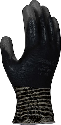 Showa Best Glove BO500B Hi-Tech Black Polyurethane Coated Gloves, XL