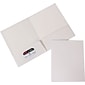 JAM Paper Glossy 2 Pocket Presentation Folder, White, 6/Pack (385GWHA)