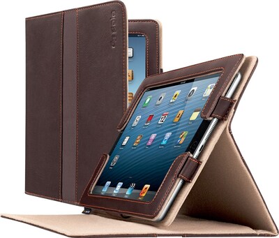 Solo Executive Collection New York Ascent Leather Case for iPad, Brown (VTA210-3)