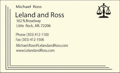 Custom 1-2 Color Business Cards, CLASSIC® Laid Baronial Ivory 80#, Raised Print, 1 Custom Ink, 2-Sid