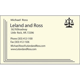 Custom 1-2 Color Business Cards, Ivory Index 110# Cover Stock, Flat Print,  1 Custom Ink, 1-Sided, 25