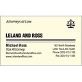 Classic® Linen 80-lb Business Card; 1-color, 2-sided, Ivory