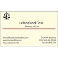 Custom 1-2 Color Business Cards, CLASSIC® Laid Baronial Ivory 80#, Flat Print, 2 Standard Inks, 2-Si