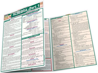 QuickStudy Laminated Algebra Reference Set, 8.5" x 11" (9781423215882)