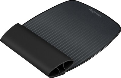 Fellowes I-Spire Series Mouse Pad/Wrist Rest Combo, Black/Gray (9472901)