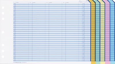 Code-A-Log 1-Year Refills, 7 a.m.-10 p.m., 15-minute Intervals, 4 Columns