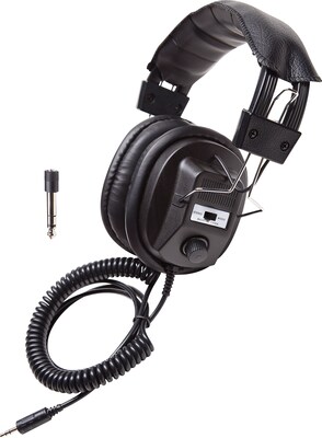 Califone® Ergoguys 3068AV Switchable Stereo/Mono Headphone, Black